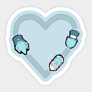 Hitchiking Ghosts Heart Sticker